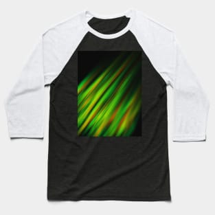 Colorful neon green brush strokes on dark gray Baseball T-Shirt